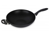 Сковорода-вок из алюминия со стеклянной крышкой и двумя ручками, 32 см, Черная Swiss Diamond XD Classic+ Induction