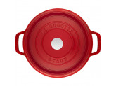 Кокот Staub круглый, 24 см, 4,7 л вишневый