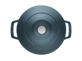 Кокот Staub круглый, 24 см, 4,25 л, Морская волна