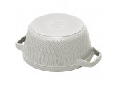 Кокот Staub круглый, 24 см, 4,25 л, белый трюфель