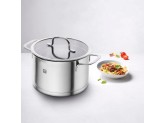 Набор посуды ZWILLING TrueFlow из 3 предметов, нержавеющая сталь, с носиком для слива, подходит для индукционных плит, серебристый.
