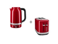 Набор для завтрака: Электрочайник KitchenAid 5KEK1701EER 1,7 л. Красный, Тостер KitchenAid 5KMT2109EER, Красный
