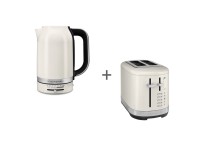 Набор для завтрака: Электрочайник KitchenAid 5KEK1701EPL 1,7 л. Бежевый, Тостер KitchenAid 5KMT2109EPL, Бежевый