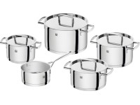 Набор посуды Zwilling Passion, 4 крышки, подходит для индукционных плит, нержавеющая сталь, серебристый, 5 предметов.