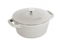 Кокот Staub круглый, 24 см, 4,25 л, белый трюфель