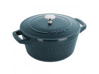 Кокот Staub круглый, 24 см, 4,25 л, Морская волна (Уценка)