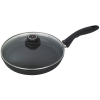 Алюминиевая сковорода c алмазным покрытием и стеклянной крышкой 24 см, Черная Swiss Diamond XD Classic+ Induction (Уценка)