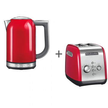 Набор завтрак KitchenAid чайник 5KEK1722EER + тостер 5KMT221EER Красный