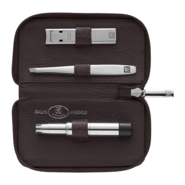 Маникюрный набор 3 пр. Zwilling TWINOX коричневый