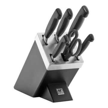 Набор ножей Zwilling 7 пр., черный, с заточкой Four Star
