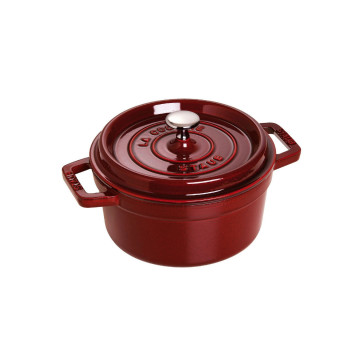 Кокот Staub круглый, 20 см, 2,2 л, гранатовый