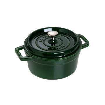 Кокот Staub круглый, 28 см, 6,7 л, зеленый базилик