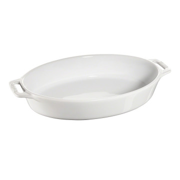 Форма Staub овальная керамическая, 29 см, белая