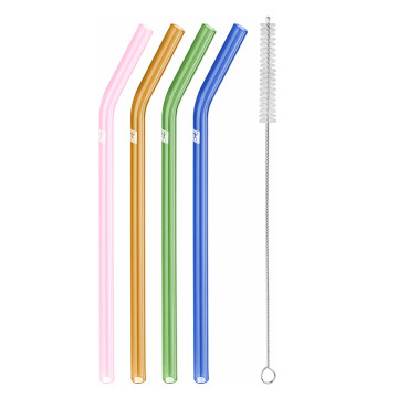 Набор стеклянных трубочек, изогнутые, цветные, 4 шт Zwilling