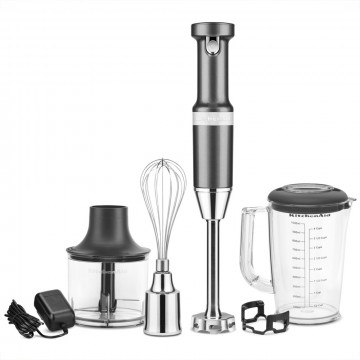 Блендер погружной беспроводной KitchenAid 5KHBBV83EMS Серебряный медальон