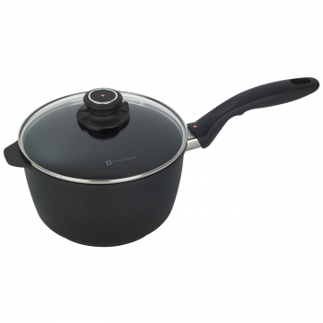 Ковш из алюминия с алмазным покрытием, с крышкой, 2 л, 18 см, Черный Swiss Diamond XD Classic+ Induction