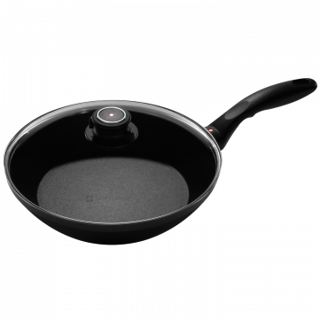 Алюминиевая высокая сковорода с алмазным покрытием и стеклянной крышкой, 26 см, Черная Swiss Diamond XD Classic+ Induction