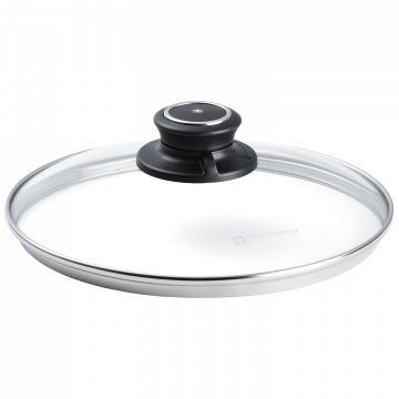 Стеклянная крышка с ручкой из бакелита и пароотводом 16 см Swiss Diamond Lids