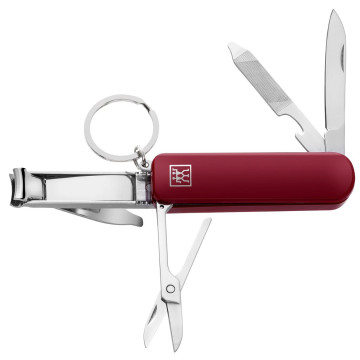 Многофункциональный маникюрный инструмент брелок Zwilling Classic Inox 7.5 см, красный