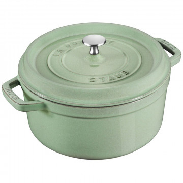 Кокот Staub круглый, 24 см, 3,8 л, шалфей