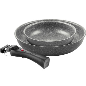 Набор сковород Ballarini Torre 24 см и 28 см c антипригарным покрытием и 1 съемной ручкой