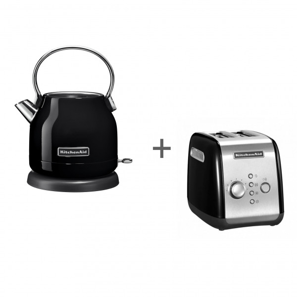 Набор завтрак KitchenAid чайник 5KEK1222EOB + тостер 5KMT221EOB Черный