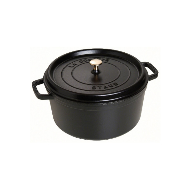 Кокот Staub круглый, 28 см, 6,7 л, черный