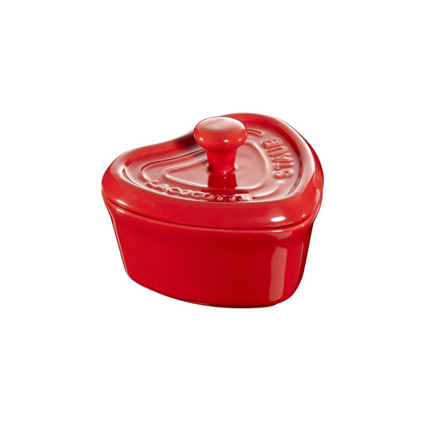 Мини-кокот Staub в форме сердца, 10 см, вишневый