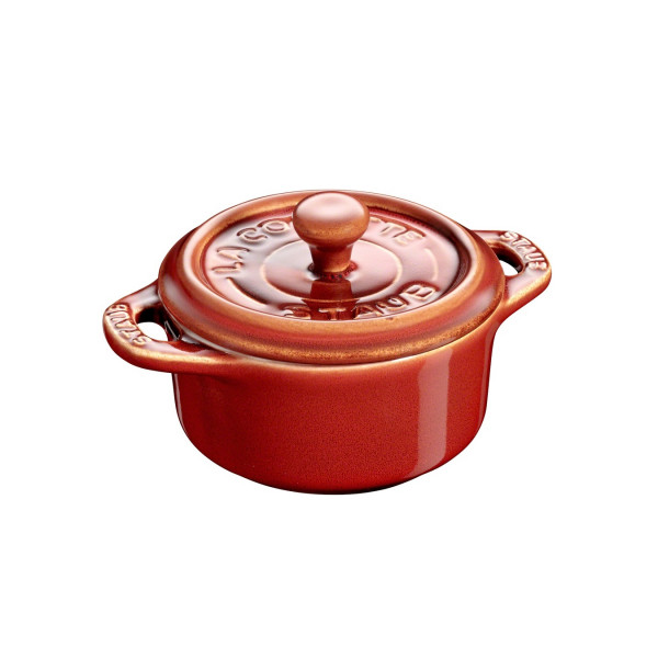 Мини-кокот Staub круглый, 10 см, античный медный