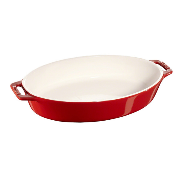 Форма Staub овальная керамическая, 37 см, вишневая
