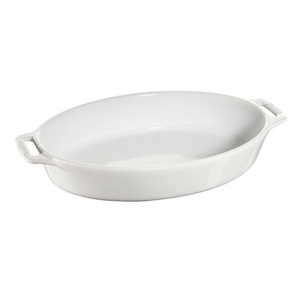 Форма Staub овальная керамическая, 37 см, белая