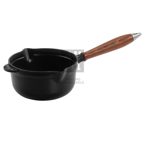 Ковш Staub Винтаж, с деревянной ручкой, 18 см, черный