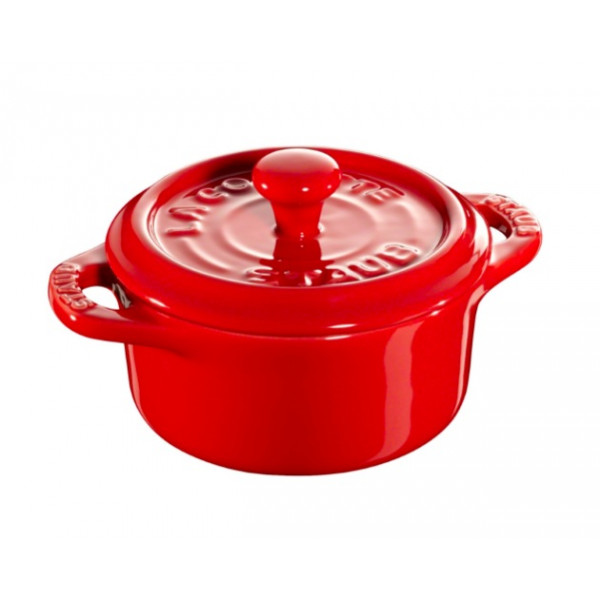 Мини-кокот Staub круглый, 10 см, вишневый