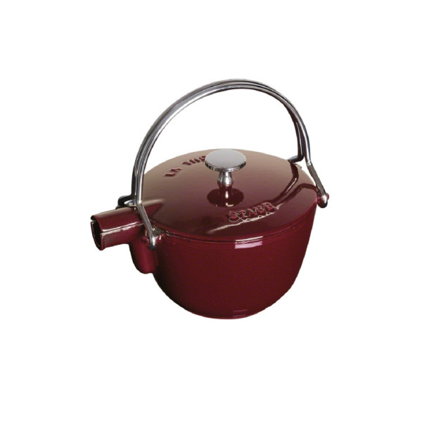 Чайник Staub круглый 16,5 см, 1,15 л, гранатовый