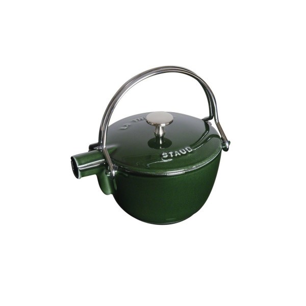 Чайник Staub круглый 16,5 см, 1,15 л, зеленый базилик