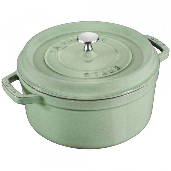 Кокот Staub круглый, 20 см, 2,2 л, шалфей