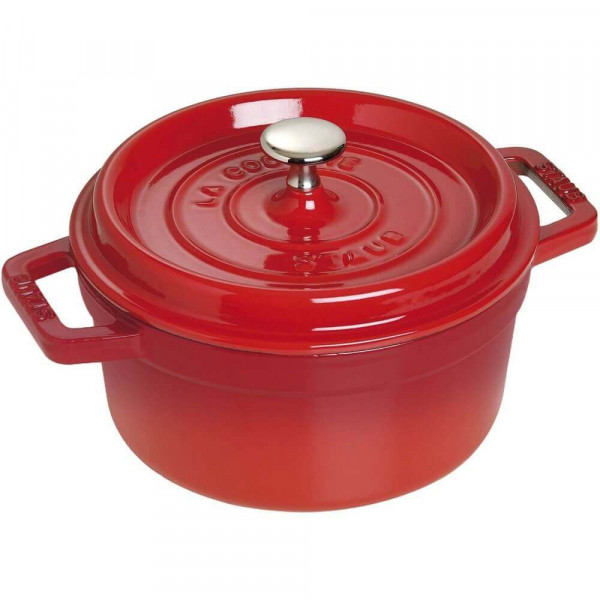 Кокот Staub круглый, 24 см, 4,7 л вишневый